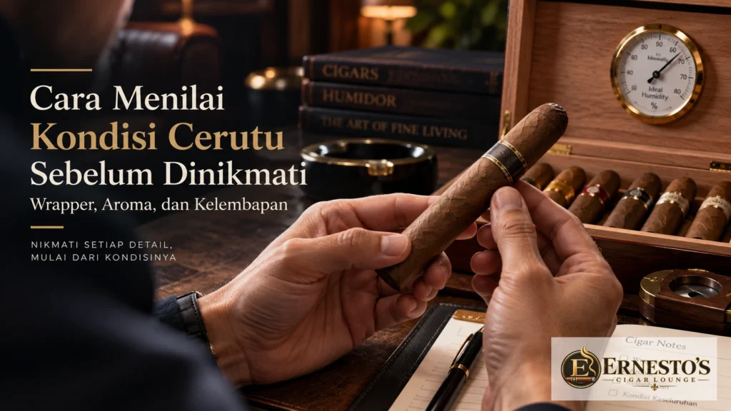Cara menilai kondisi cerutu melalui wrapper, aroma, kelembapan, dan kondisi fisik sebelum dinikmati