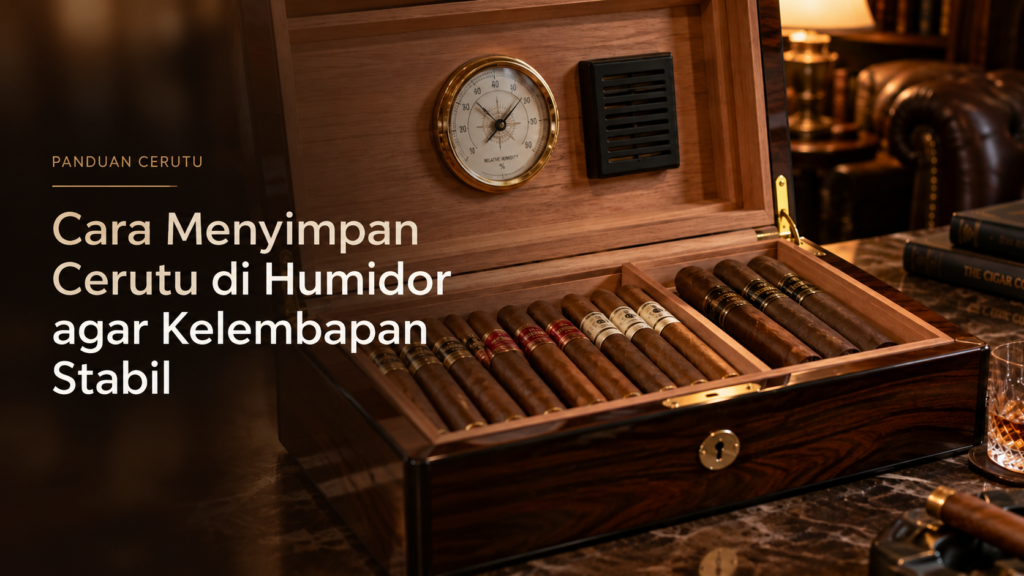 Cara menyimpan cerutu di humidor agar kelembapan tetap stabil dan kualitas cerutu terjaga